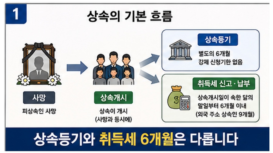 상속등기 기간과 취득세 6개월 차이