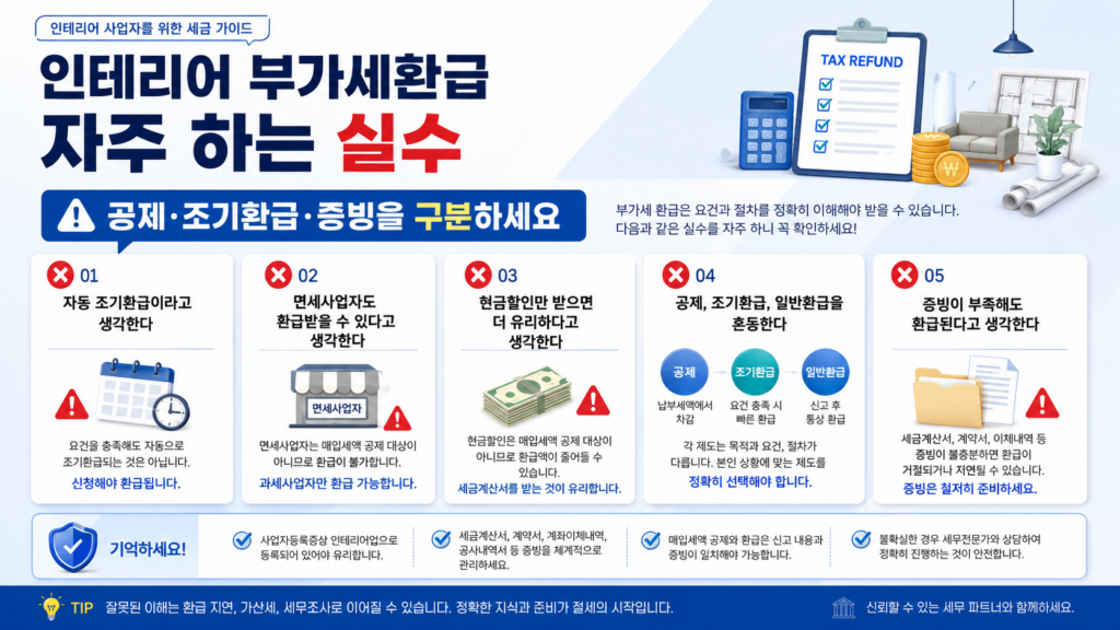 인테리어 부가세환급 자주 하는 실수