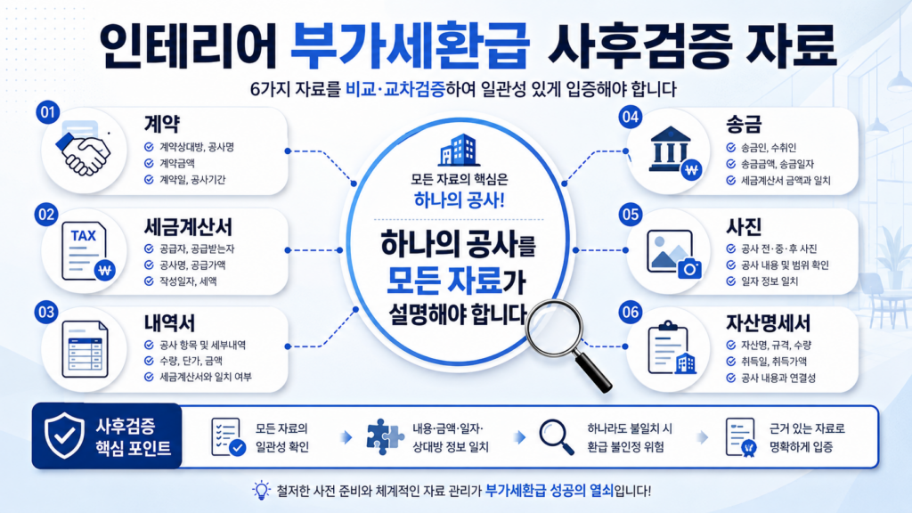 인테리어 부가세환급 증빙 검토