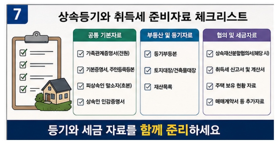 상속등기와 취득세 신고 준비서류