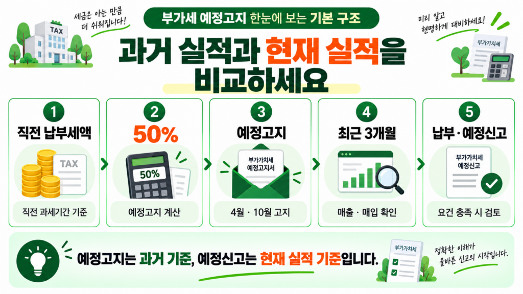 부가세 예정고지 50%와 예정신고 기본 구조