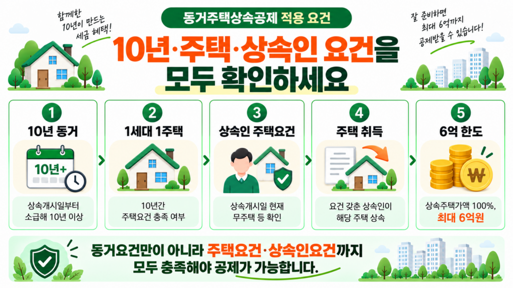 동거주택상속공제 6억원 적용 요건