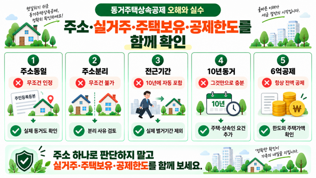 동거주택상속공제 자주 하는 오해와 실수