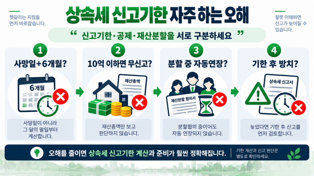상속세 신고기한 자주 하는 오해와 실수