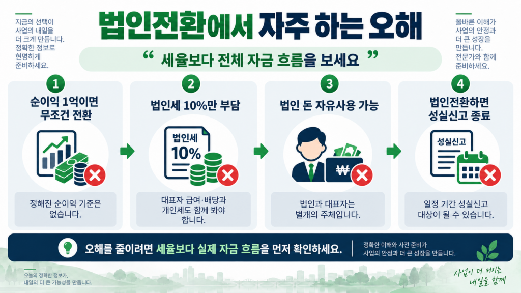 개인사업자 법인전환 자주 하는 오해와 실수