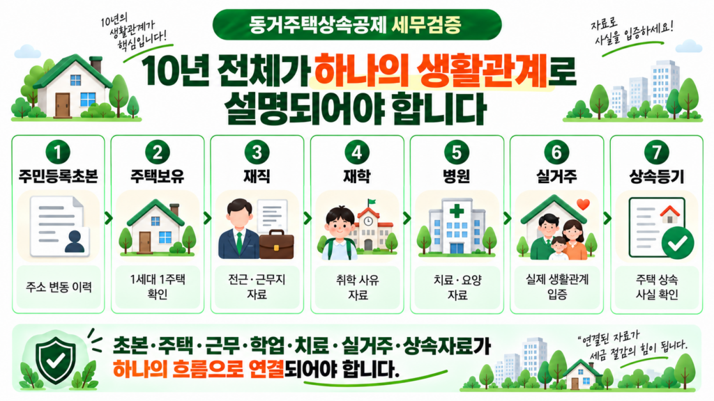 동거주택상속공제 국세청 확인사항과 입증자료