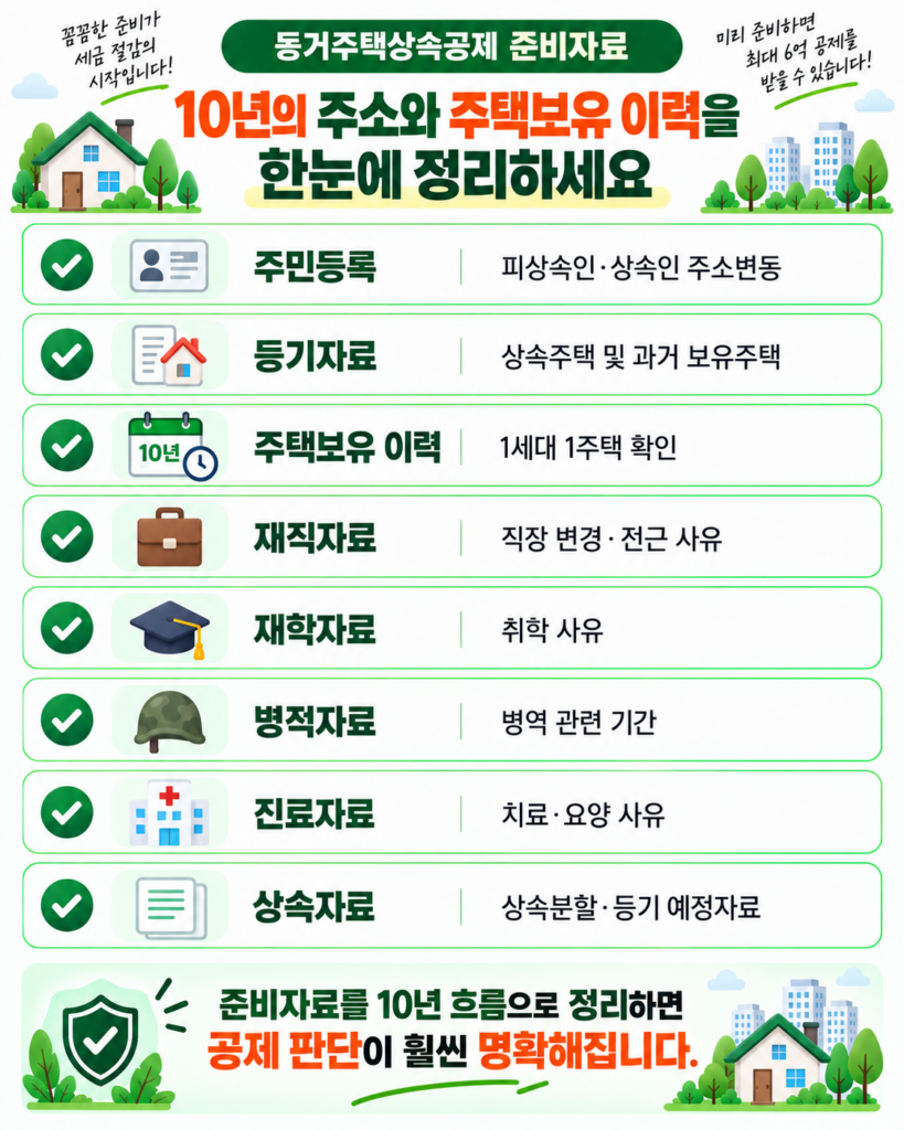 동거주택상속공제 6억원 준비자료 체크리스트