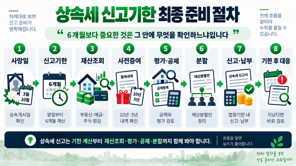상속세 신고기한 신고 준비 최종 절차