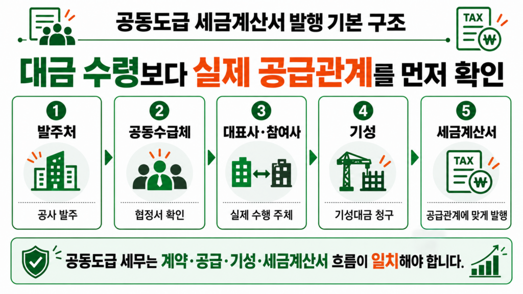 공동도급 세금계산서 발행 기본 구조