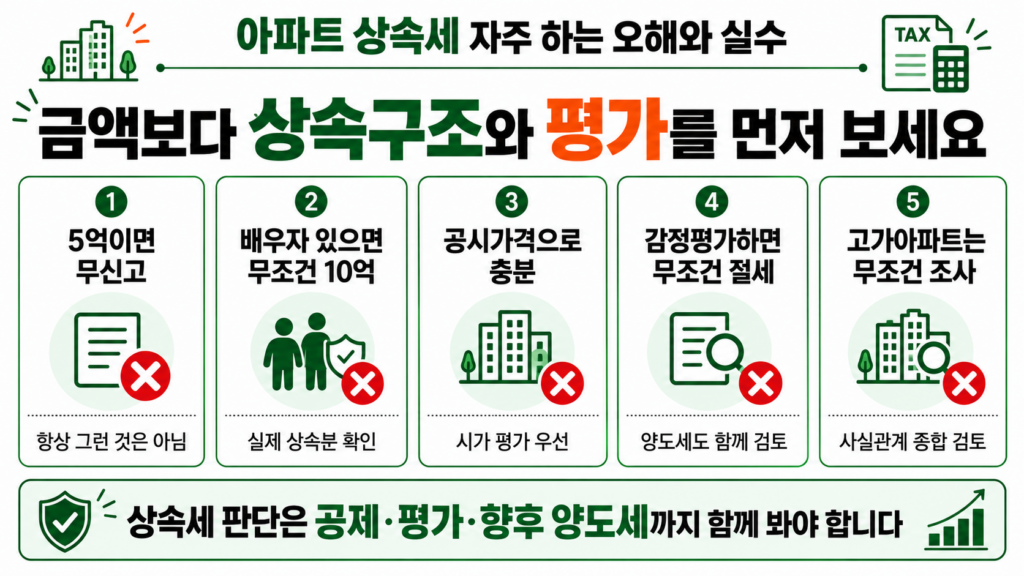 아파트 상속세 자주 하는 오해와 실수