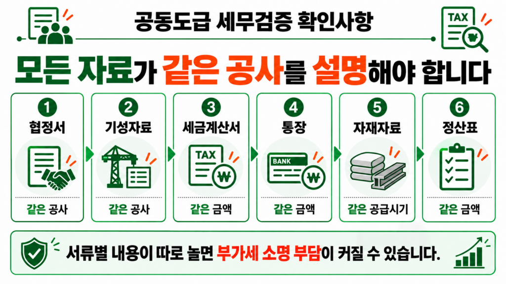 공동도급 부가세 국세청 확인사항과 증빙