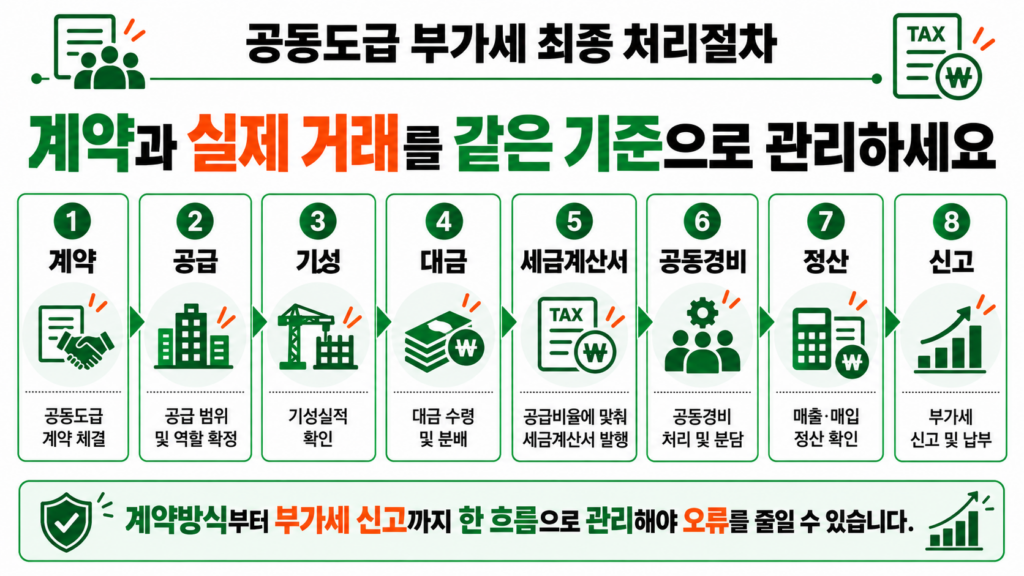 공동도급 세금계산서 부가세 최종 처리 절차
