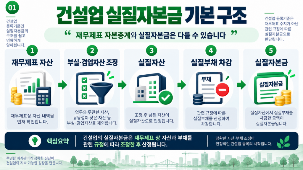 건설업 실질자본금 계산 기본 구조