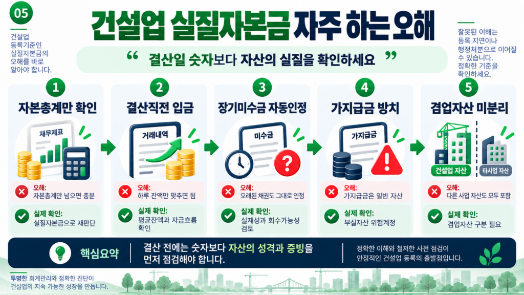 건설업 실질자본금 자주 하는 오해와 실수